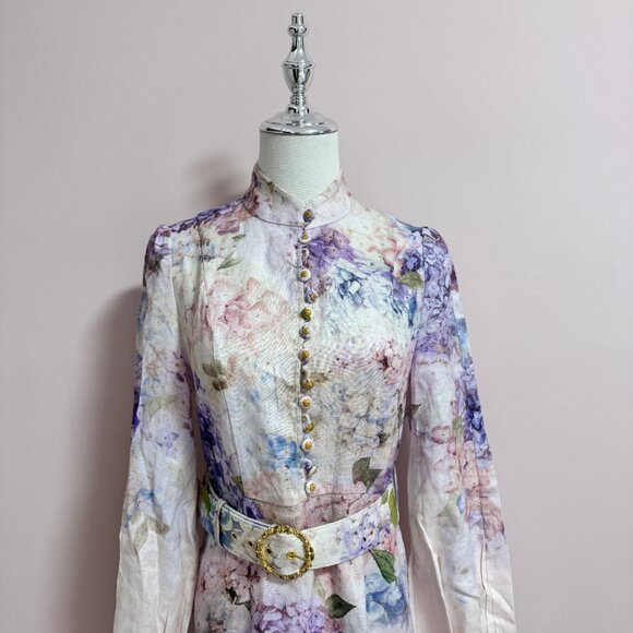 NWOT ！Zimmermann Dawning Buttoned Midi Dress - Size 1/AU6 - Picture 4 of 14